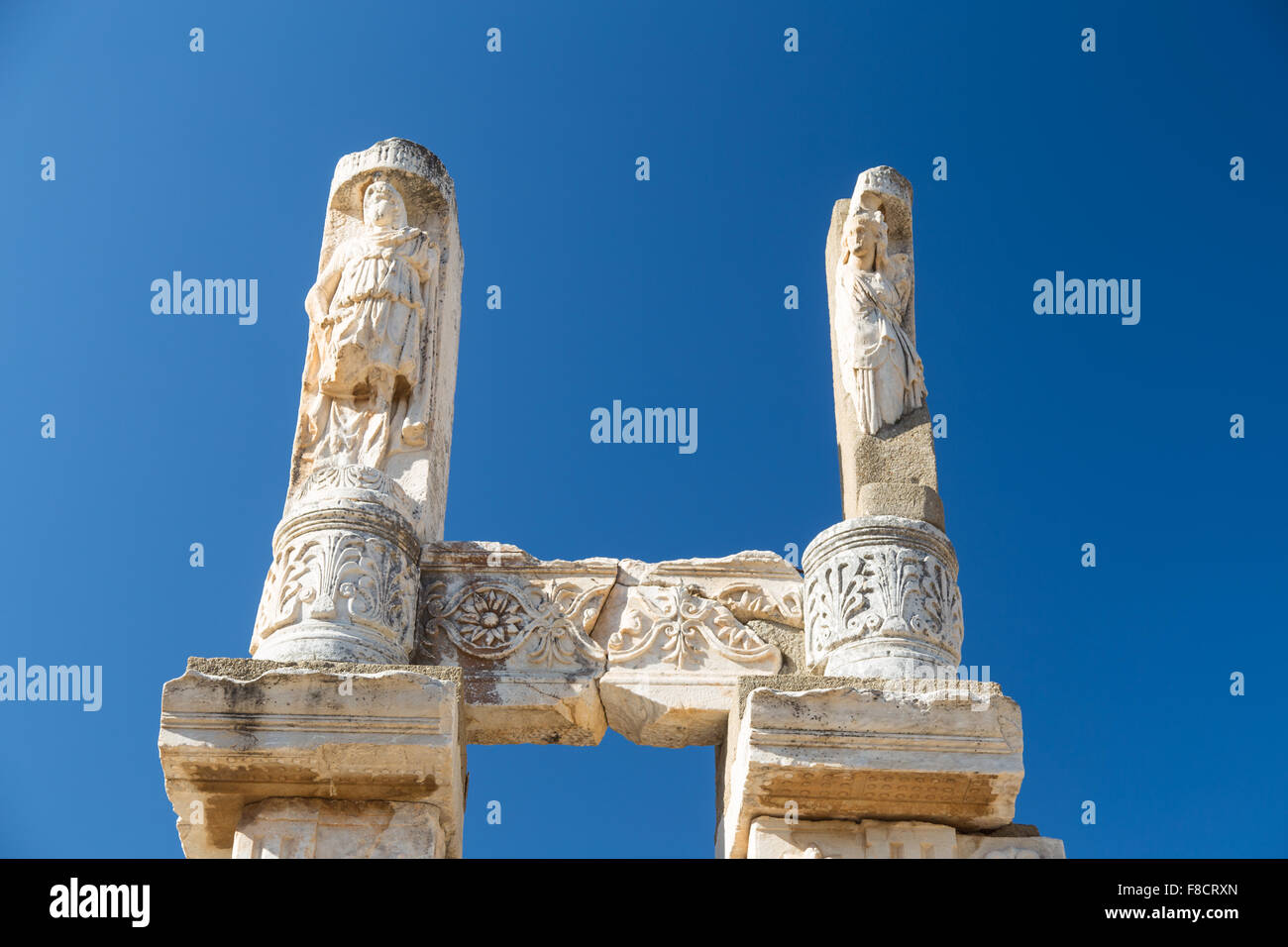 Tempel des Domitian in Ephesus antike Stadt, Izmir, Türkei Stockfoto