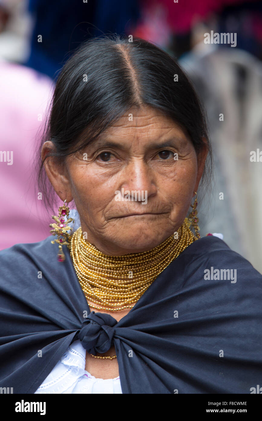 Frauen aus ethnischen Gruppe der Mestizen in Otavalo, Ecuador Stockfoto