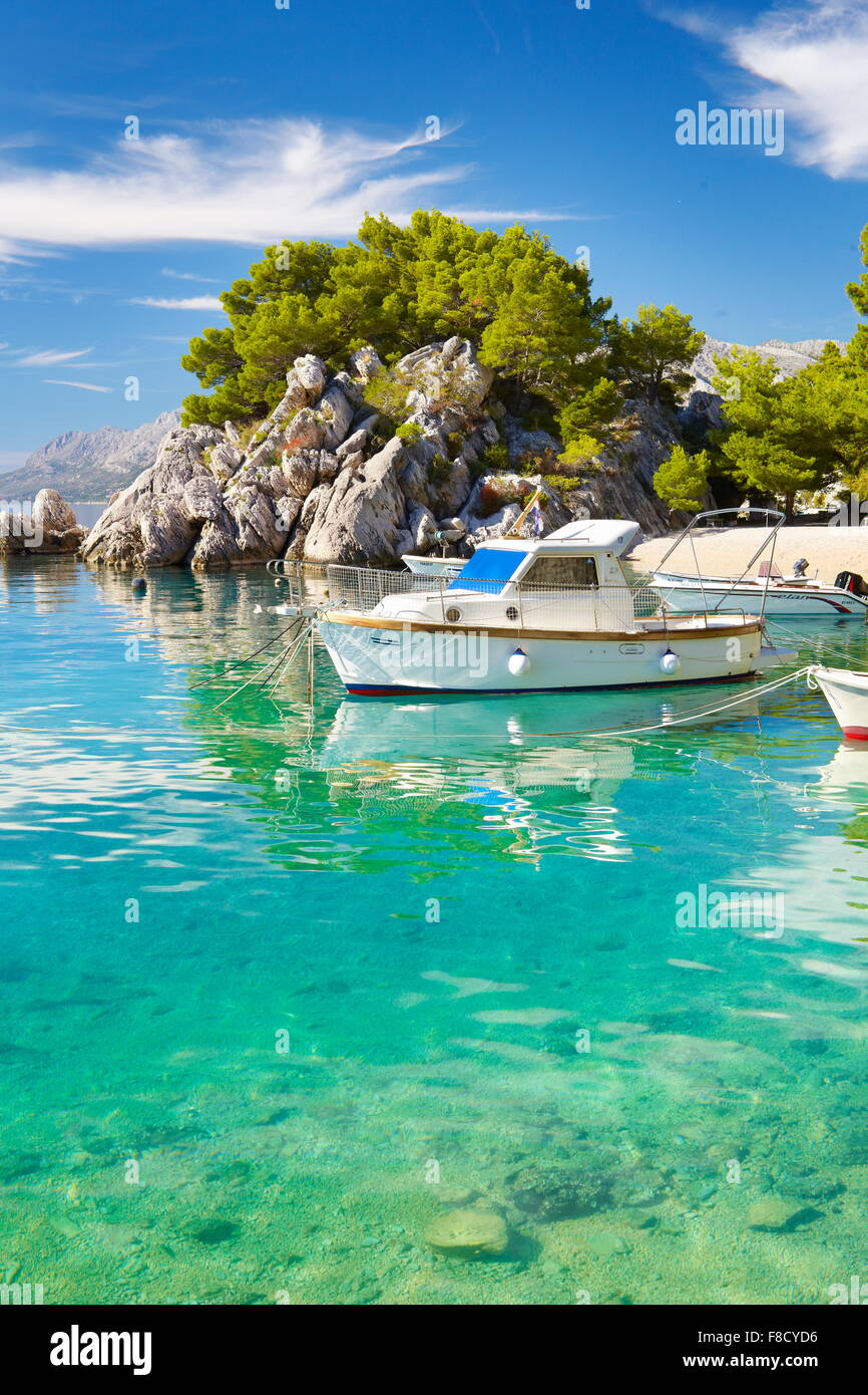 Brela, Makarska Riviera, Kroatien, Europa Stockfoto