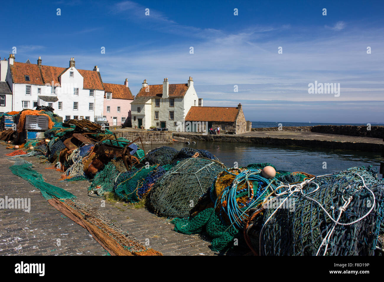 Der Pier im Hafen von Pittenweem Stockfoto