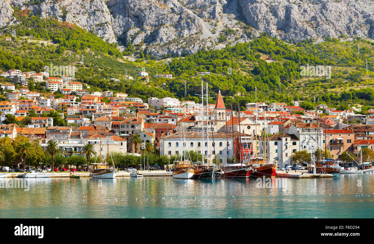 Dorf von Makarska, Makarska Riviera - Kroatien Stockfoto