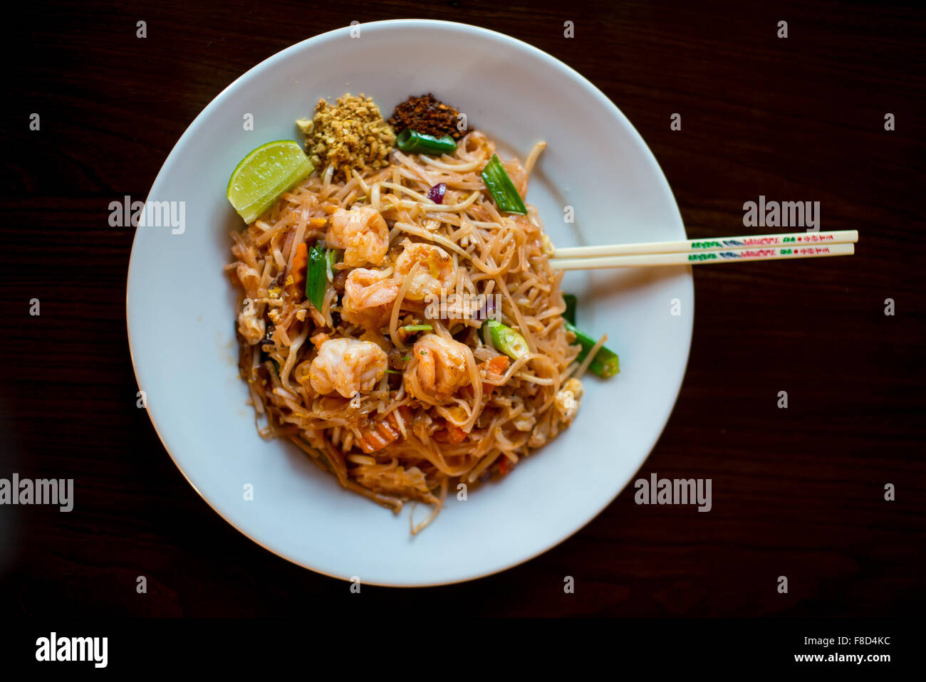 Garnelen-pad Thai Stockfoto