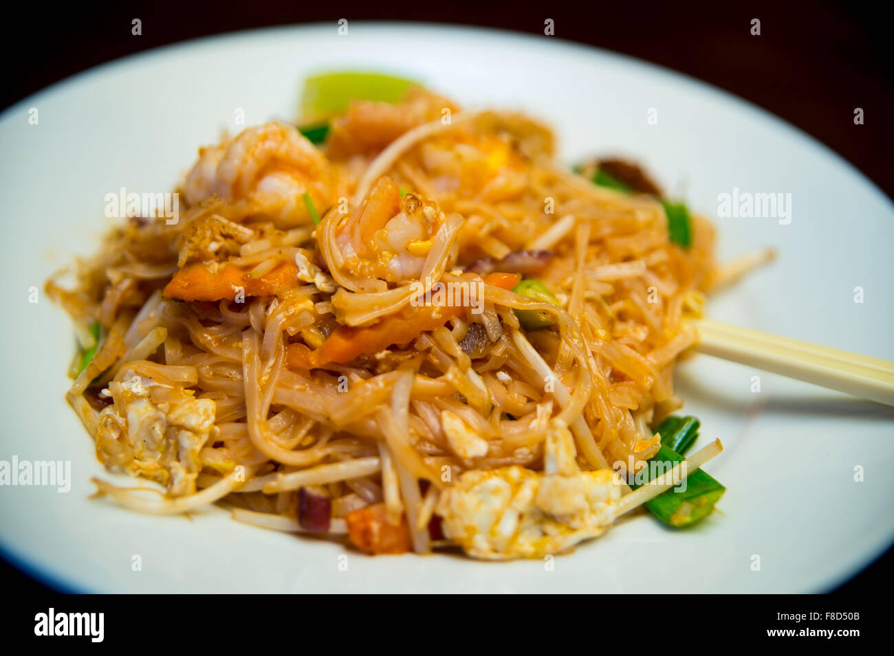 Garnelen-pad Thai Stockfoto