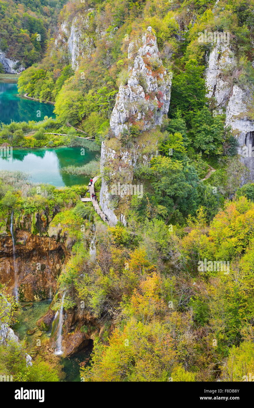 Nationalpark Plitvicer Seen im Herbst, Kroatien, UNESCO Stockfoto