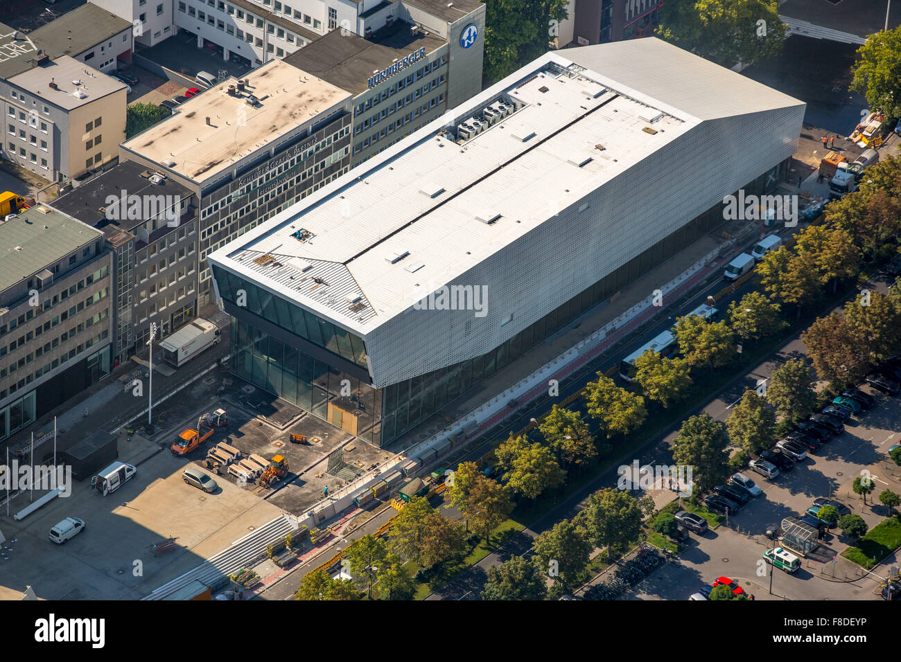 Fußballmuseum des DFB am Königswall in Dortmund am Dortmunder Hauptbahnhof, kurz vor der Fertigstellung Stockfoto