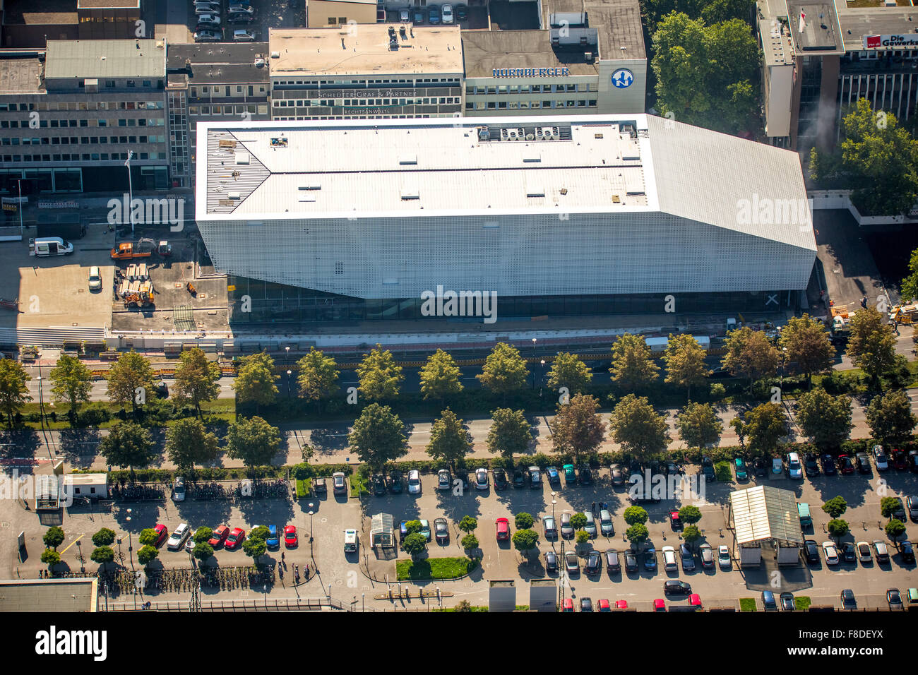 Fußballmuseum des DFB am Königswall in Dortmund am Dortmunder Hauptbahnhof, kurz vor der Fertigstellung Stockfoto