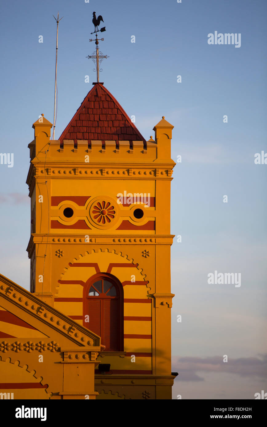 Sonnenuntergang und koloniale Architektur in Brasilien, Boa Vista Stockfoto