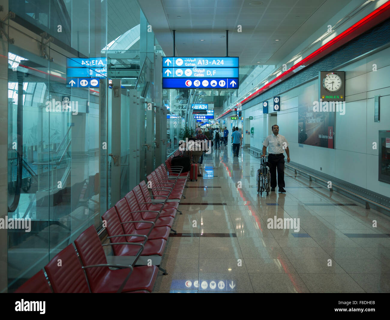 Dubai Internationaler Flughafen Ankunft Terminal 3 Stockfotografie Alamy