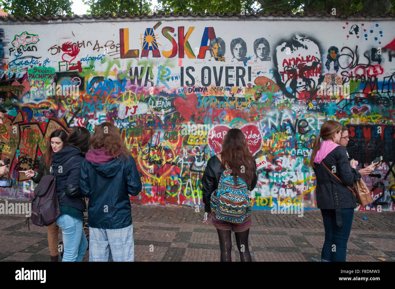 John-Lennon-Mauer in Prag, Tschechische Republik Stockfoto