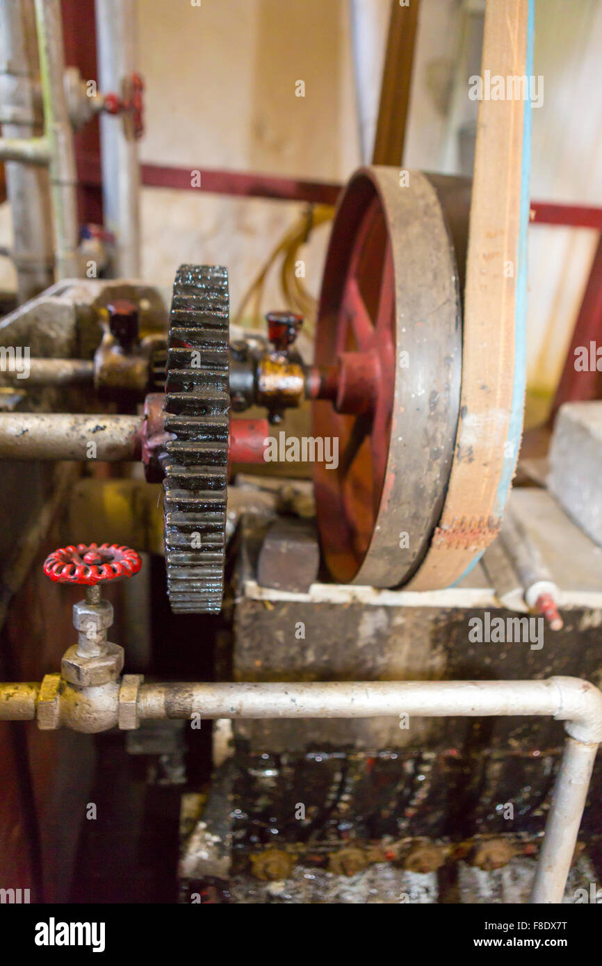 Innere des Vintage Kaffeeindustrie in Kolumbien Stockfoto