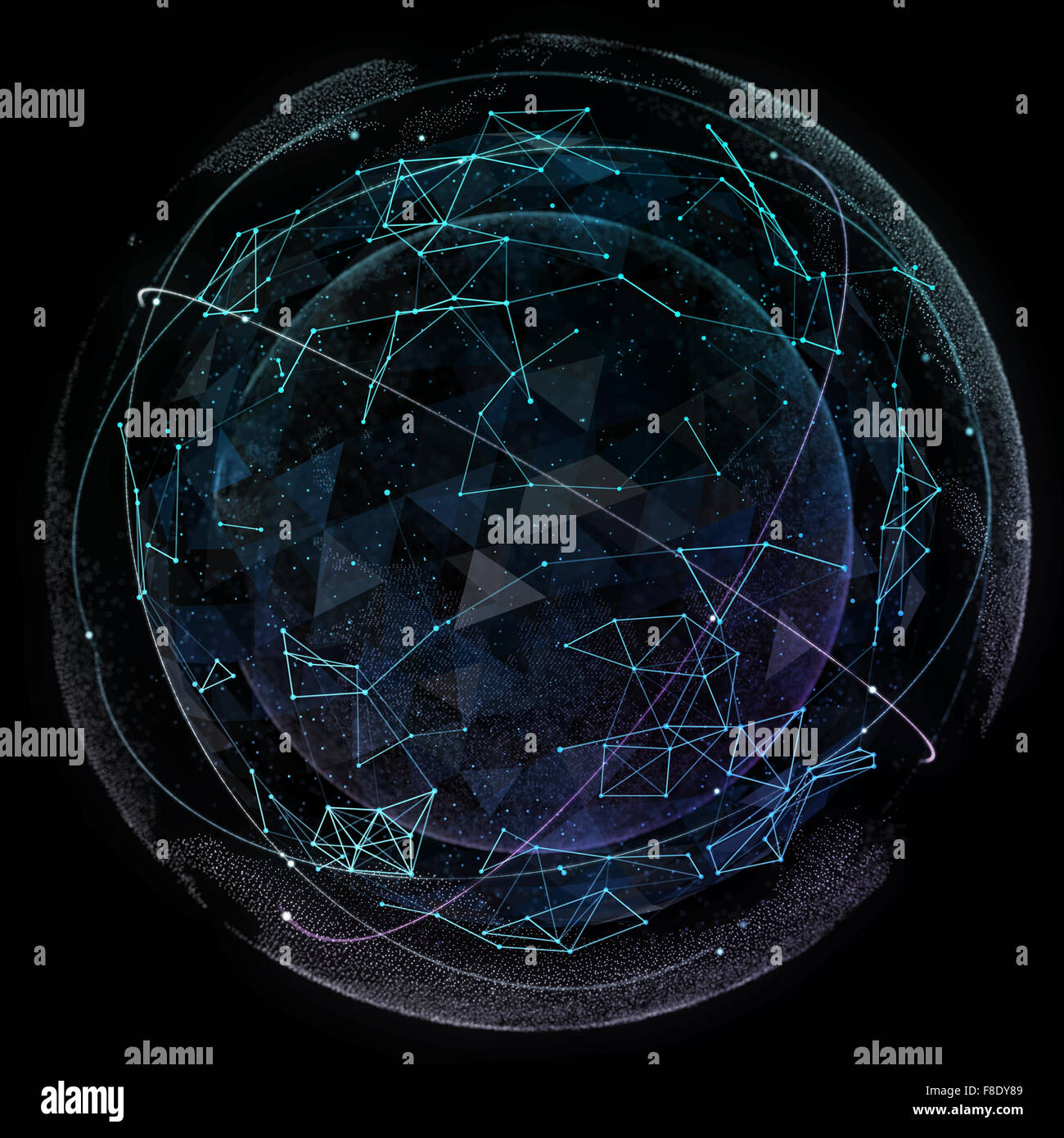 Globales Netzwerk Internet-Technologien. Digitalen Weltkarte Stockfoto