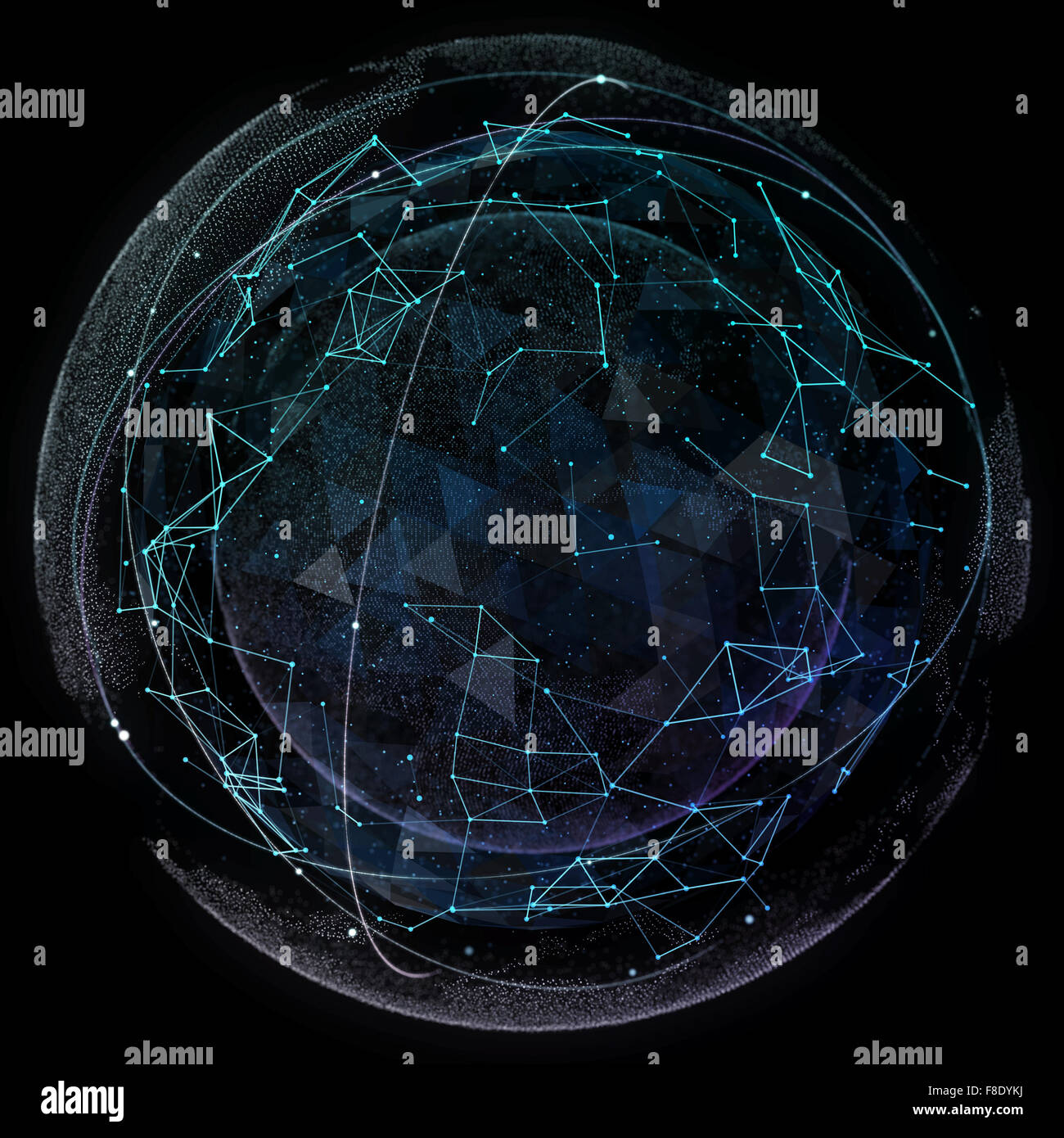 Globales Netzwerk Internet-Technologien. Digitalen Weltkarte Stockfoto