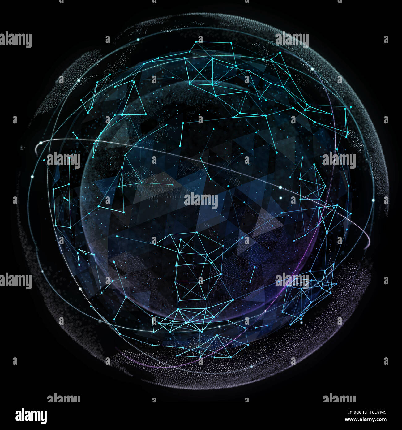 Globales Netzwerk Internet-Technologien. Digitalen Weltkarte Stockfoto