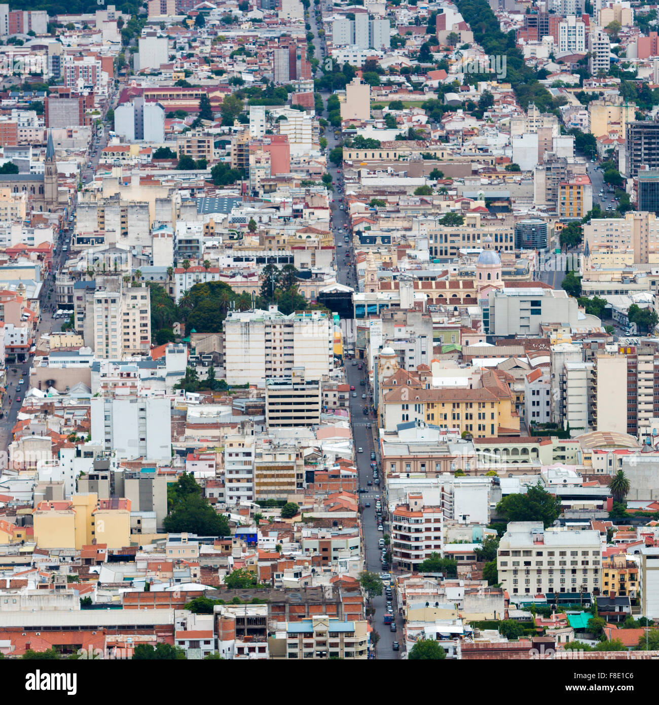 Aerial Stadtansicht von Salta, Argentinien Stockfoto