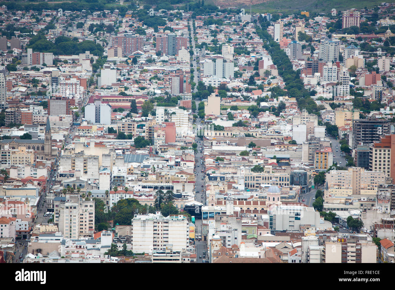 Aerial Stadtansicht von Salta, Argentinien Stockfoto