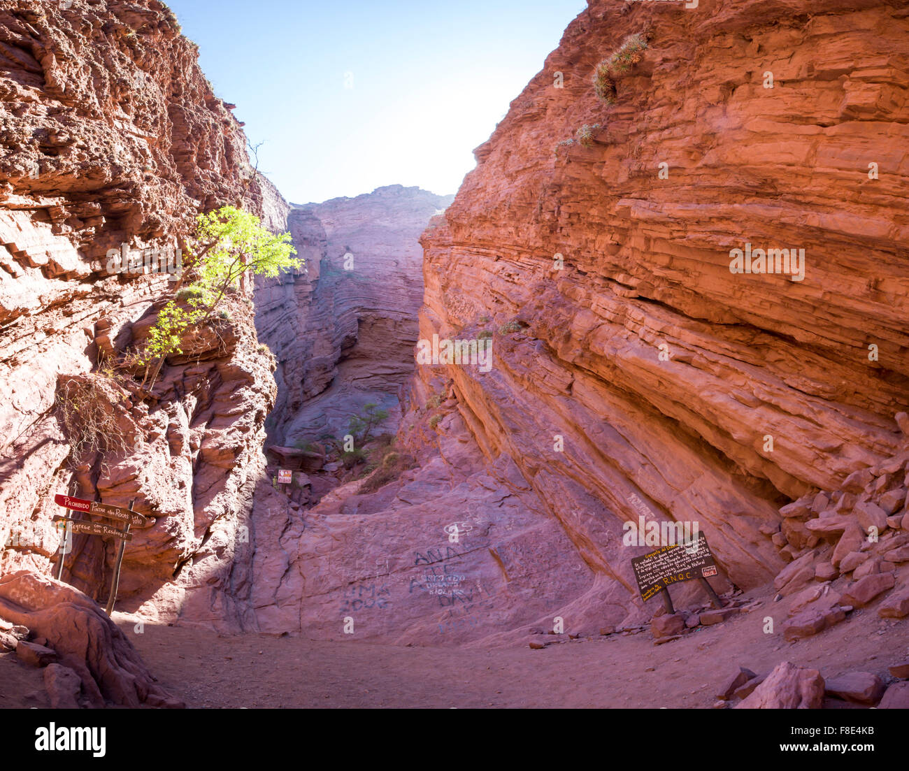 Geologischen Felsformation Garganta del diablo, Argentinien Stockfoto