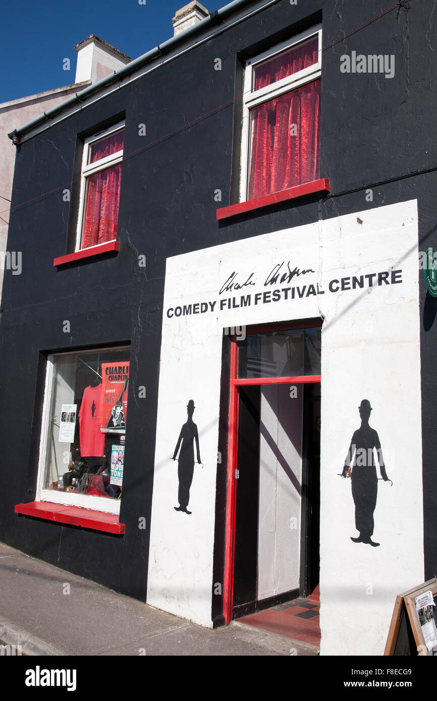 Charlie Chaplin Comedy Festival Plakat, Waterville, County Kerry, Irland Stockfoto