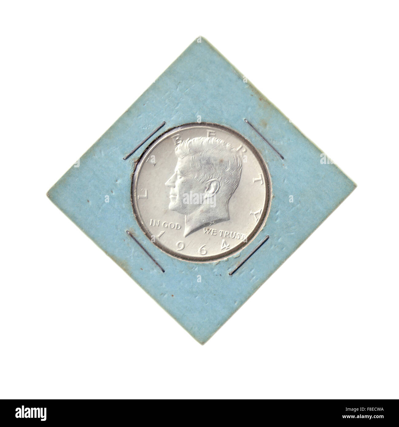 Silber Kennedy Half Dollar 1964-Sammlerstück Stockfoto