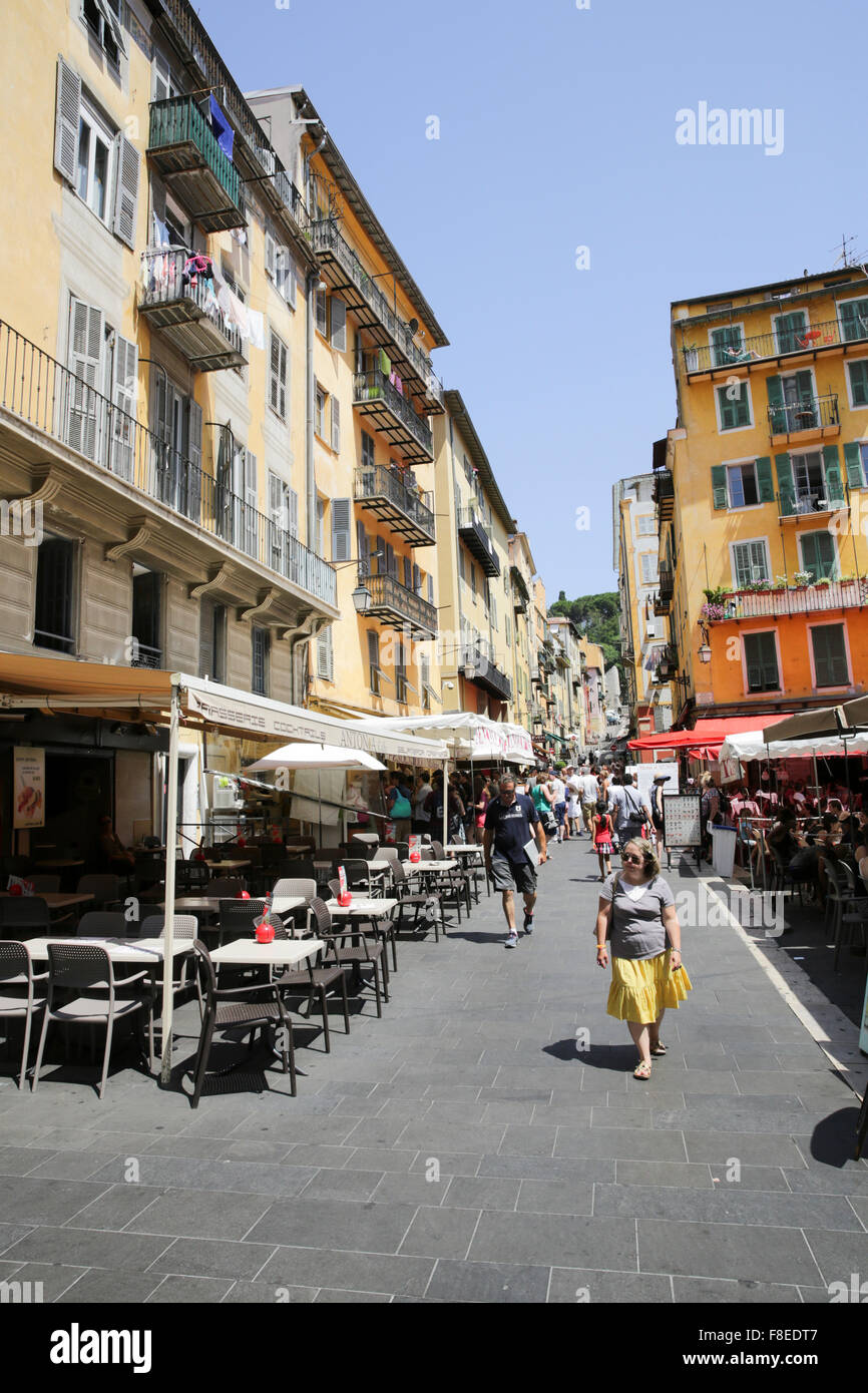 Vieux Nice, Altstadt, Nizza, Frankreich Stockfoto