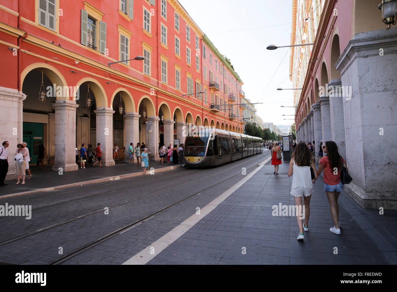Straßenbahn, Nizza, Frankreich Stockfoto