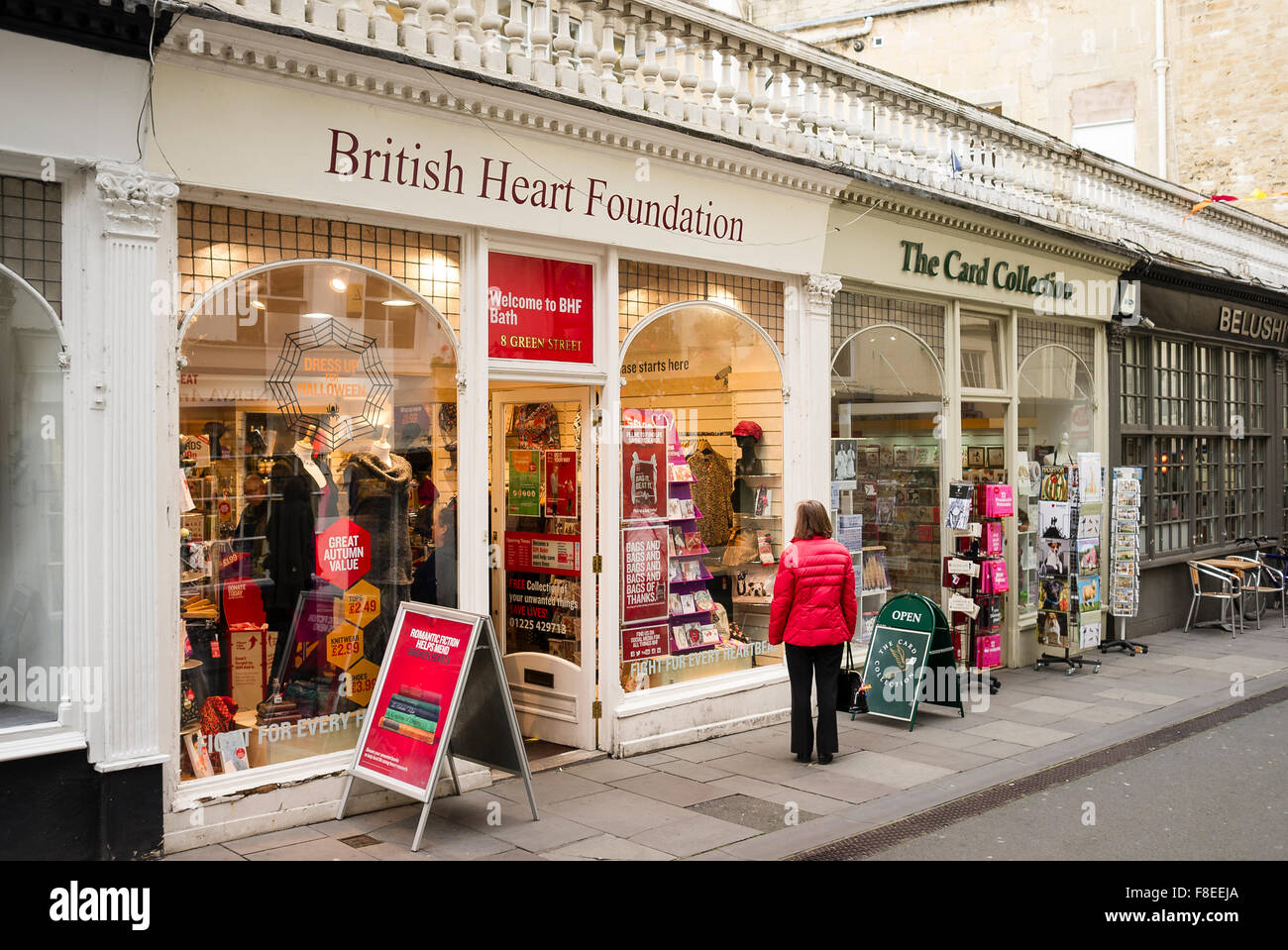 British Heart Foundation Charity Fundraising-Shop in Bad Somerset UK Stockfoto