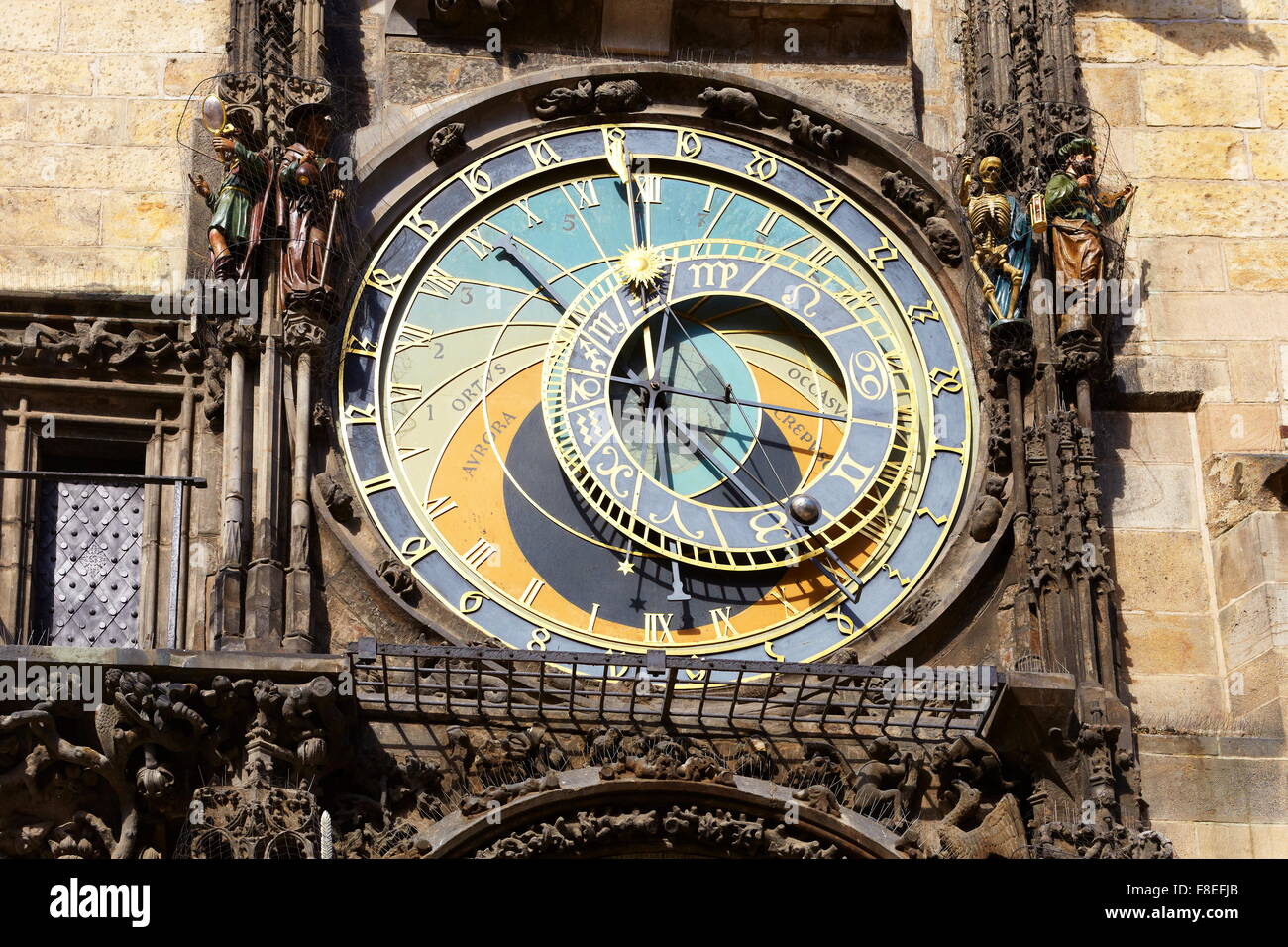 Astronomische Uhr, altes Rathaus, Prag, Tschechische Republik, Europa Stockfoto