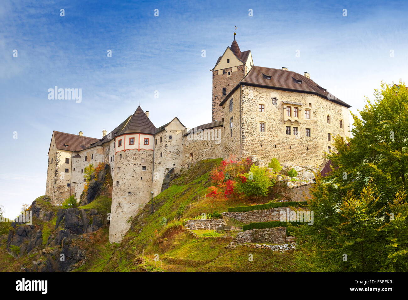 Burg Loket, Tschechien, Europa Stockfoto