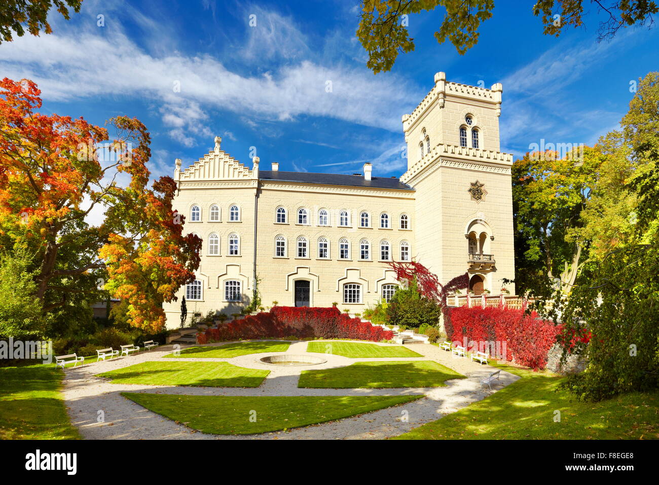 Schloss Chyše, Zamek Pivovar, Tschechische Republik, Europa Stockfoto