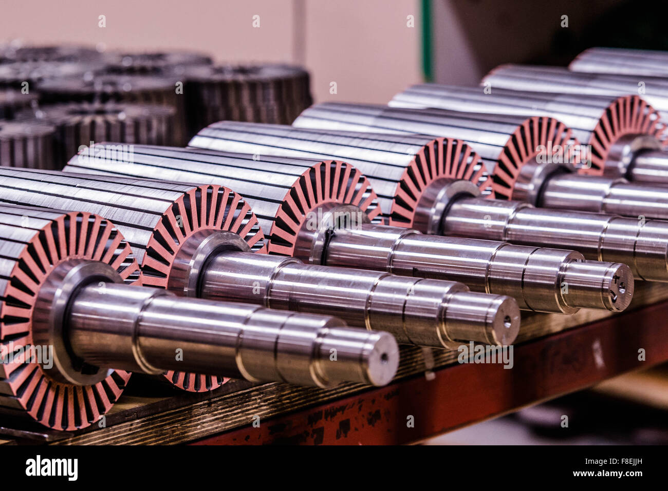 Elektromotor-Rotoren Stockfoto