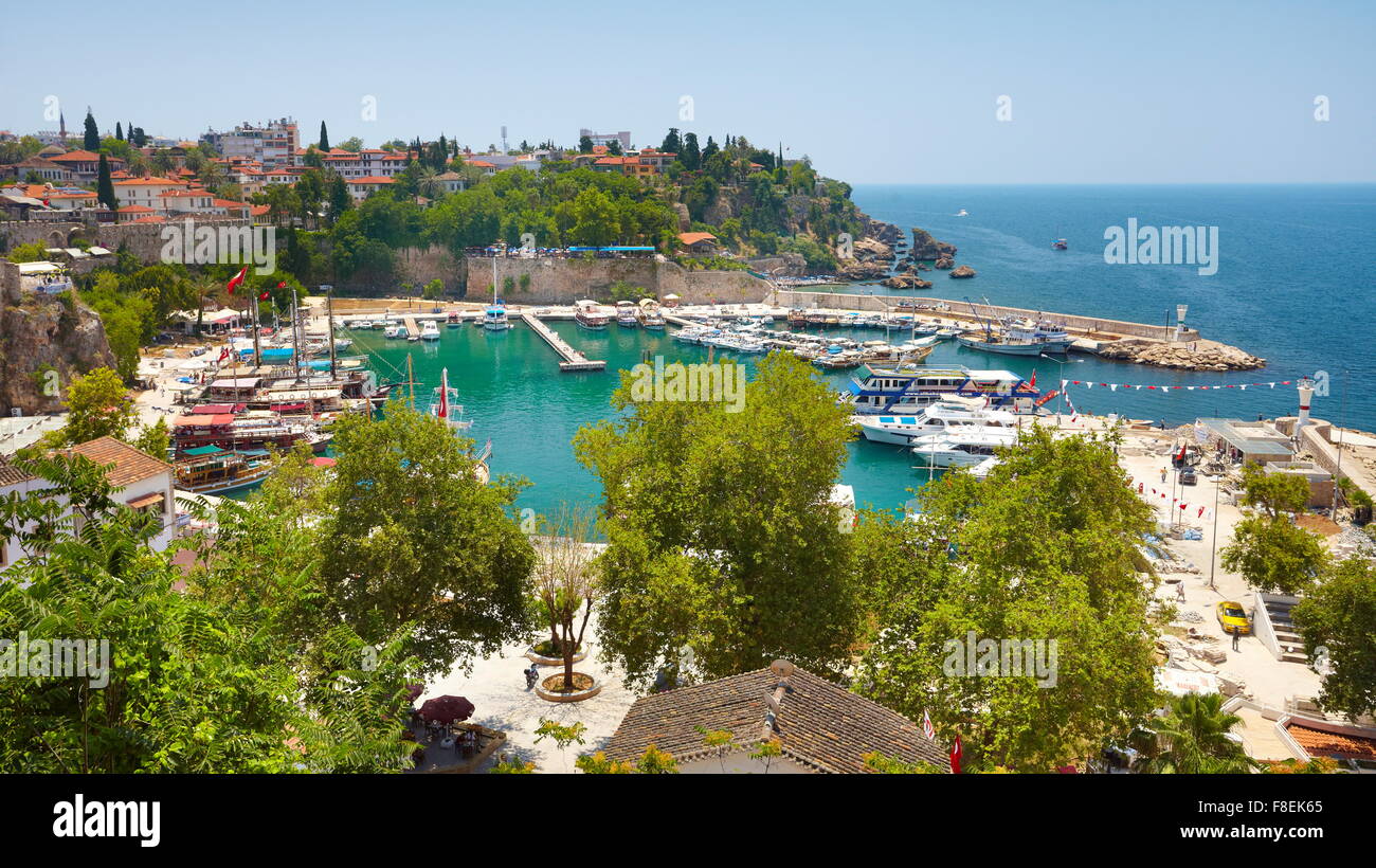 Marina und römischen Hafen, Kaleici, Antalya, Türkei Stockfoto