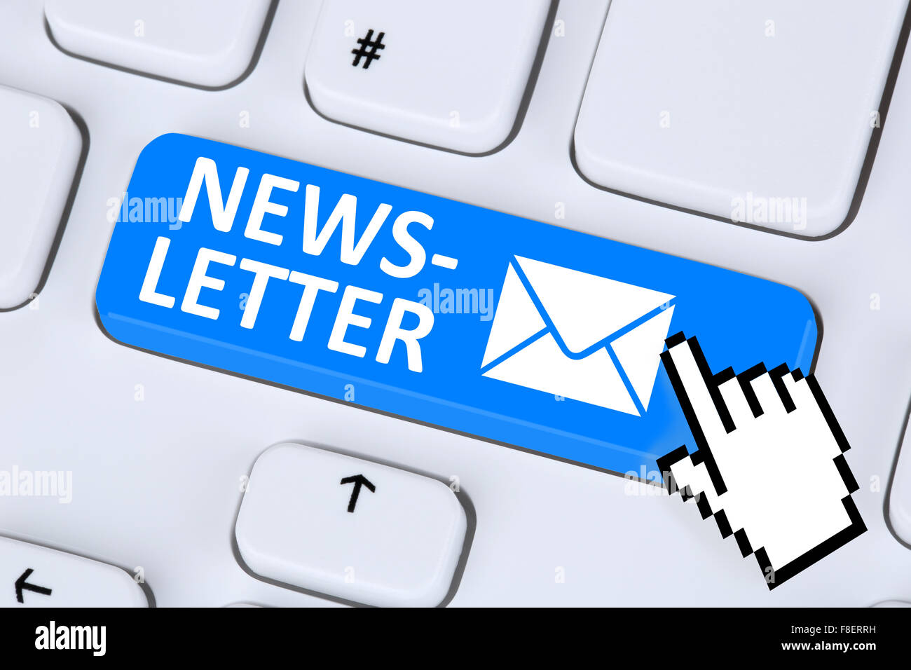 Newsletter versenden E-mail e-Mail Internet für Online-Business-Marketing-Kampagne Stockfoto