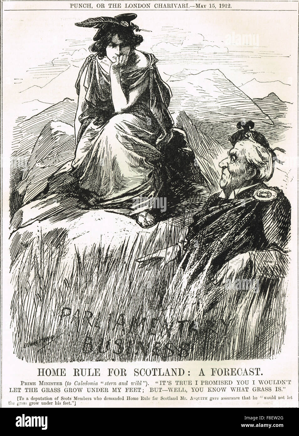Asquith schottischen Heimat Regel: Devo Max 1912 Stil Stockfoto