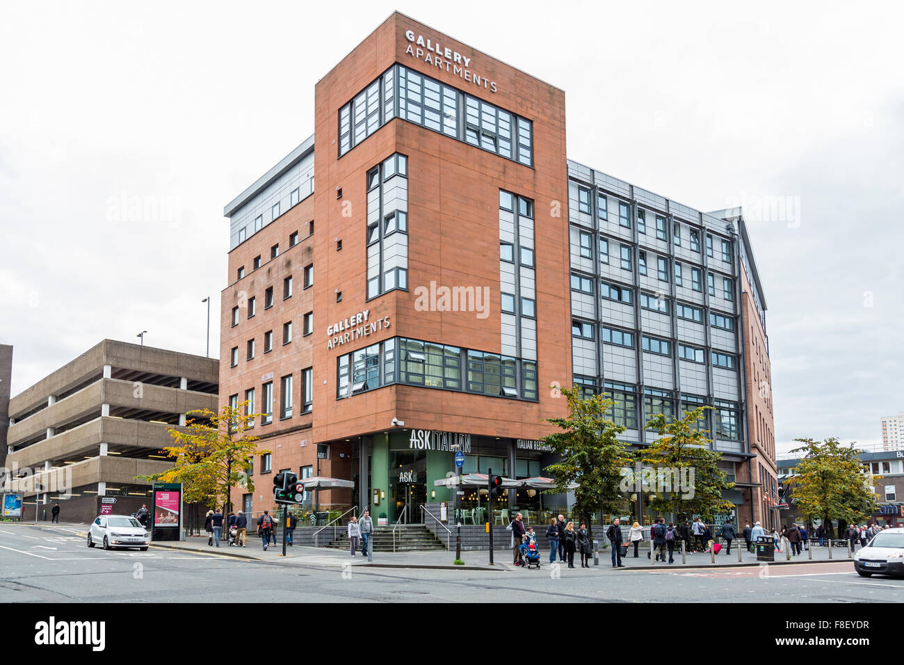 Galerie Wohnungen studentisches Wohnen in Glasgow City Centre, Schottland, UK Stockfoto