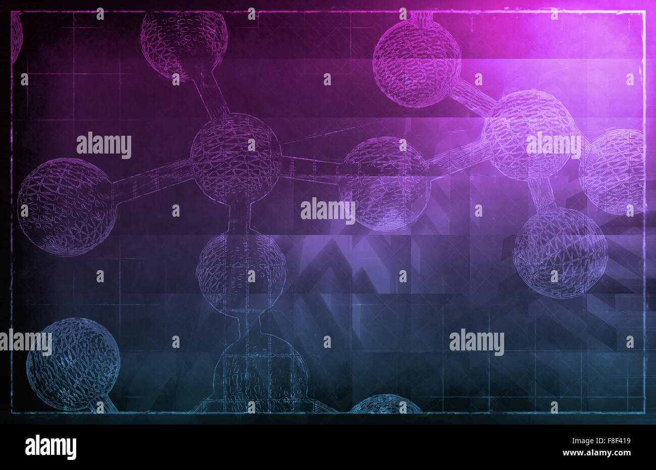 Genetischen Code-Sequenz der DNA-Protein-Kunst Stockfoto