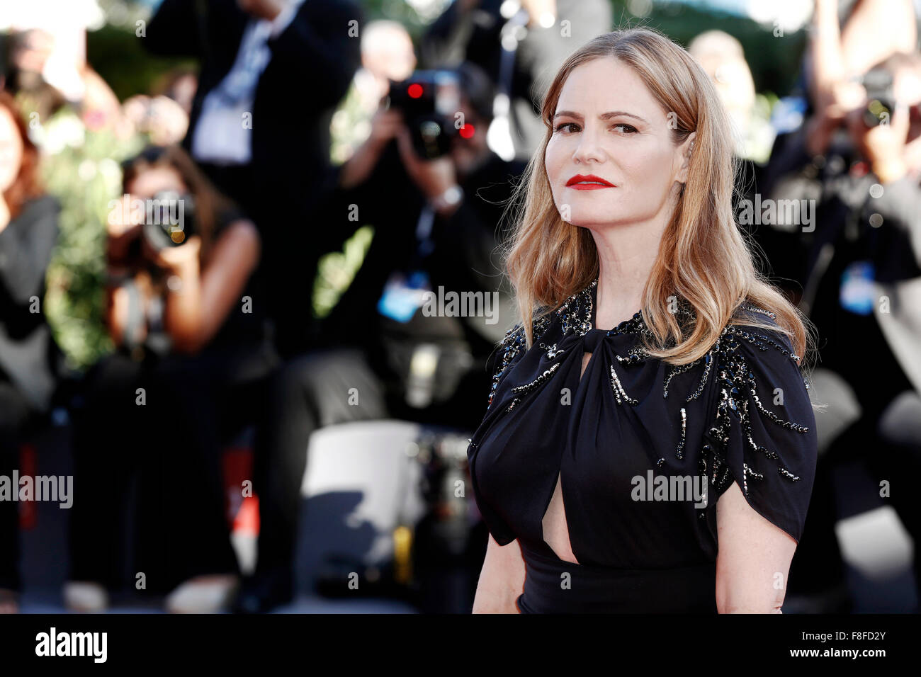 Venedig, Italien - SEPTEMBER 6: Jennifer Jason Leigh besucht die Premiere von "Anomalisa" während des 72. Venedig Film Festival Stockfoto