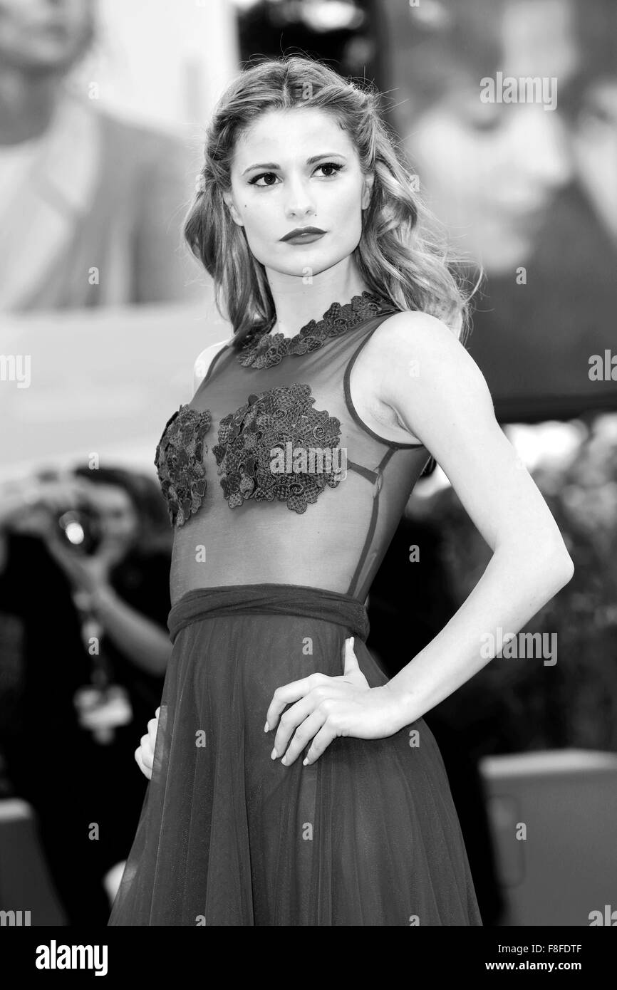 Venedig, Italien - SEPTEMBER 6: Giulia Elettra Gorietti besucht die Premiere von "A bigger Splash" während der 72. Venedig Film Festival Stockfoto