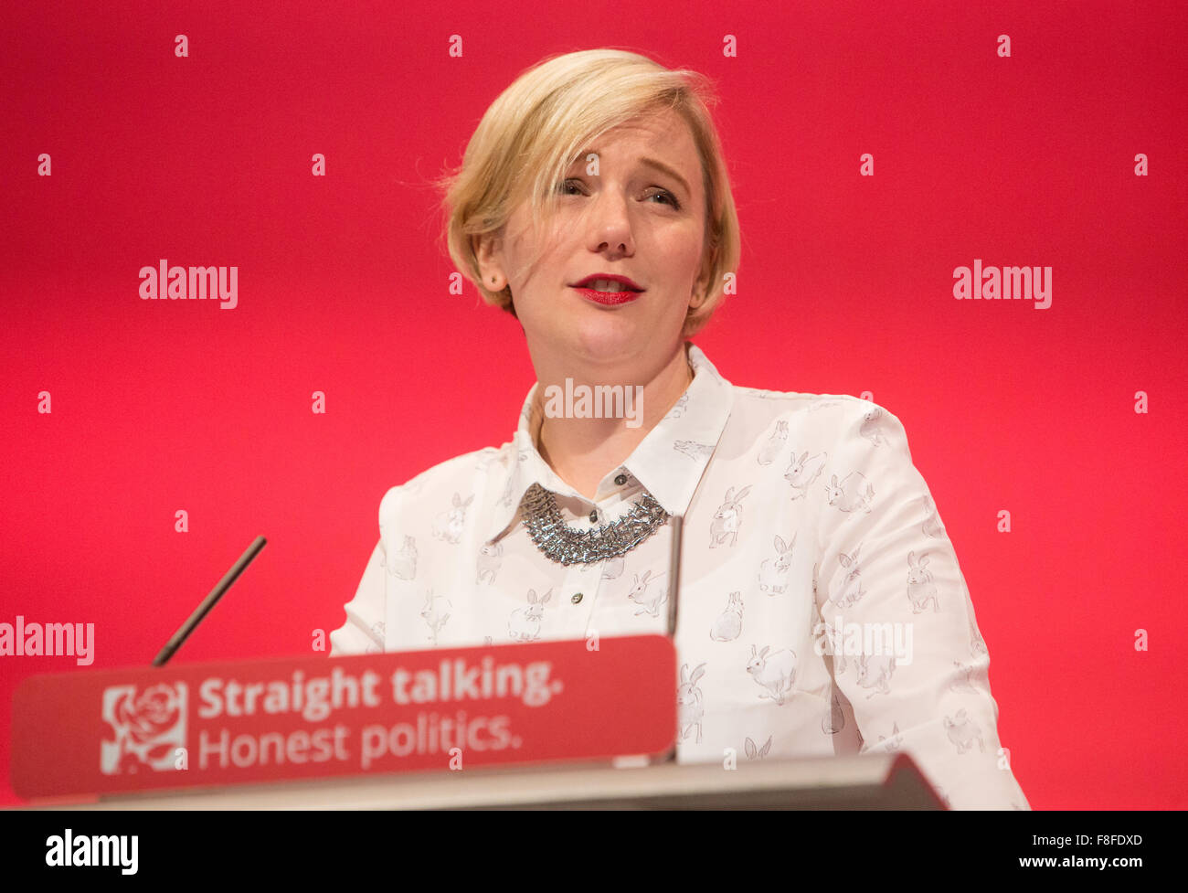 Creasey Stella, MP für Walthamstow, spricht bei der labour-Partei-Konferenz in Brighton Stockfoto