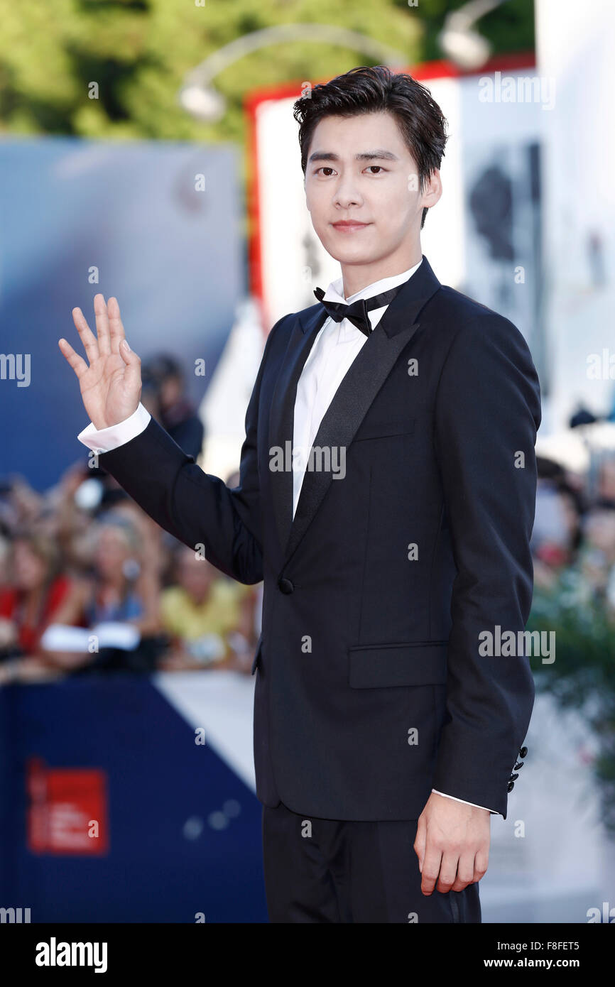 Venedig, Italien - SEPTEMBER 12: Li Yifeng besucht die Abschlussveranstaltung und die Premiere von "Lao Pao Er" Stockfoto