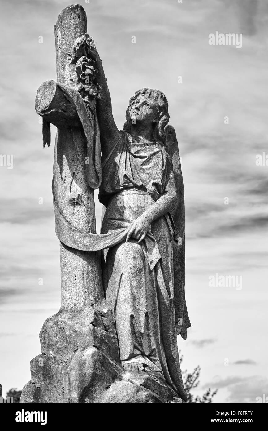 Historischen Steinskulptur in Church Cemetery, Nottingham, England, UK. Stockfoto