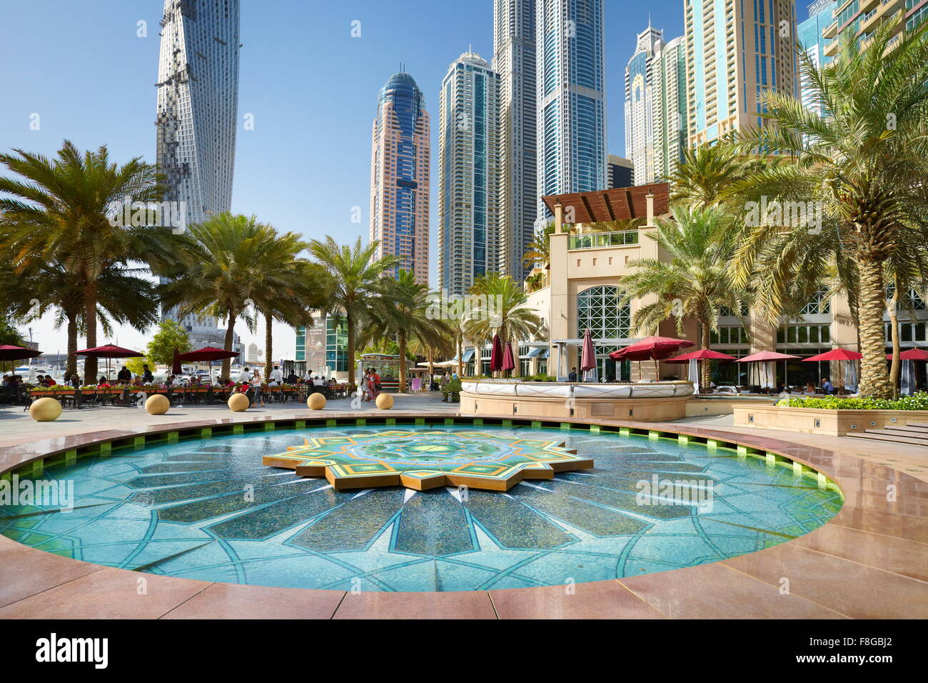 Dubai - Marina, Vereinigte Arabische Emirate Stockfoto