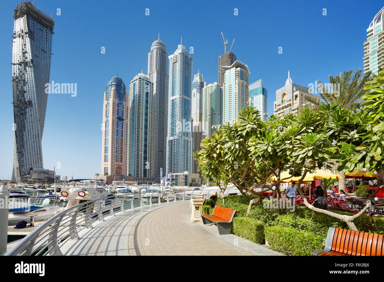 Cityscape Dubai - Marina, Vereinigte Arabische Emirate Stockfoto