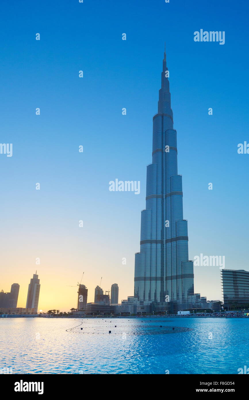 Dubai - Burj Khalifa, das höchste Gebäude der Welt, Vereinigte Arabische Emirate Stockfoto