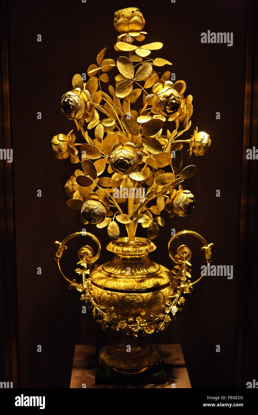 Die "Goldene Rose" in der kaiserlichen Schatzkammer (Schatzkammer) der  Hofburg, Wien, Österreich Stockfotografie - Alamy