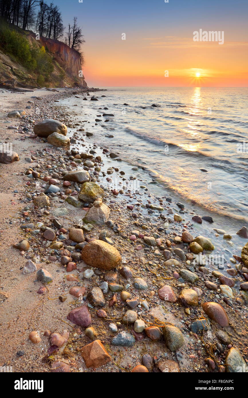 Ostsee bei Sonnenaufgang, Pommern, Polen, Europa Stockfoto