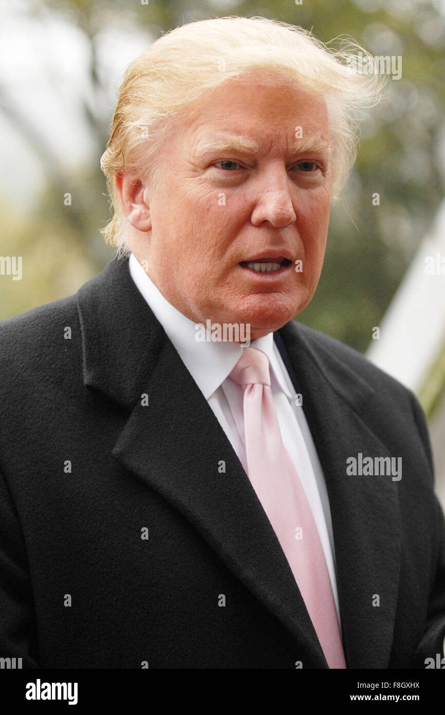 Donald Trump empfangen Ehrengrad in Aberdeen, Schottland. Stockfoto