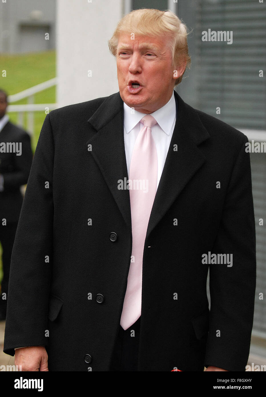 Donald Trump empfangen Ehrengrad in Aberdeen, Schottland. Stockfoto