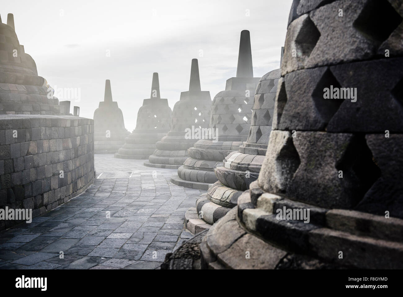 Denkmäler in Borobudur, Jawa Tengah, Indonesia Stockfoto
