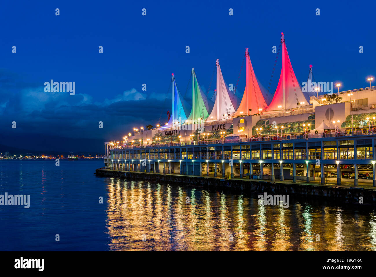 Christmas Lights Canada Place Vancouver Stockfotos und bilder Kaufen