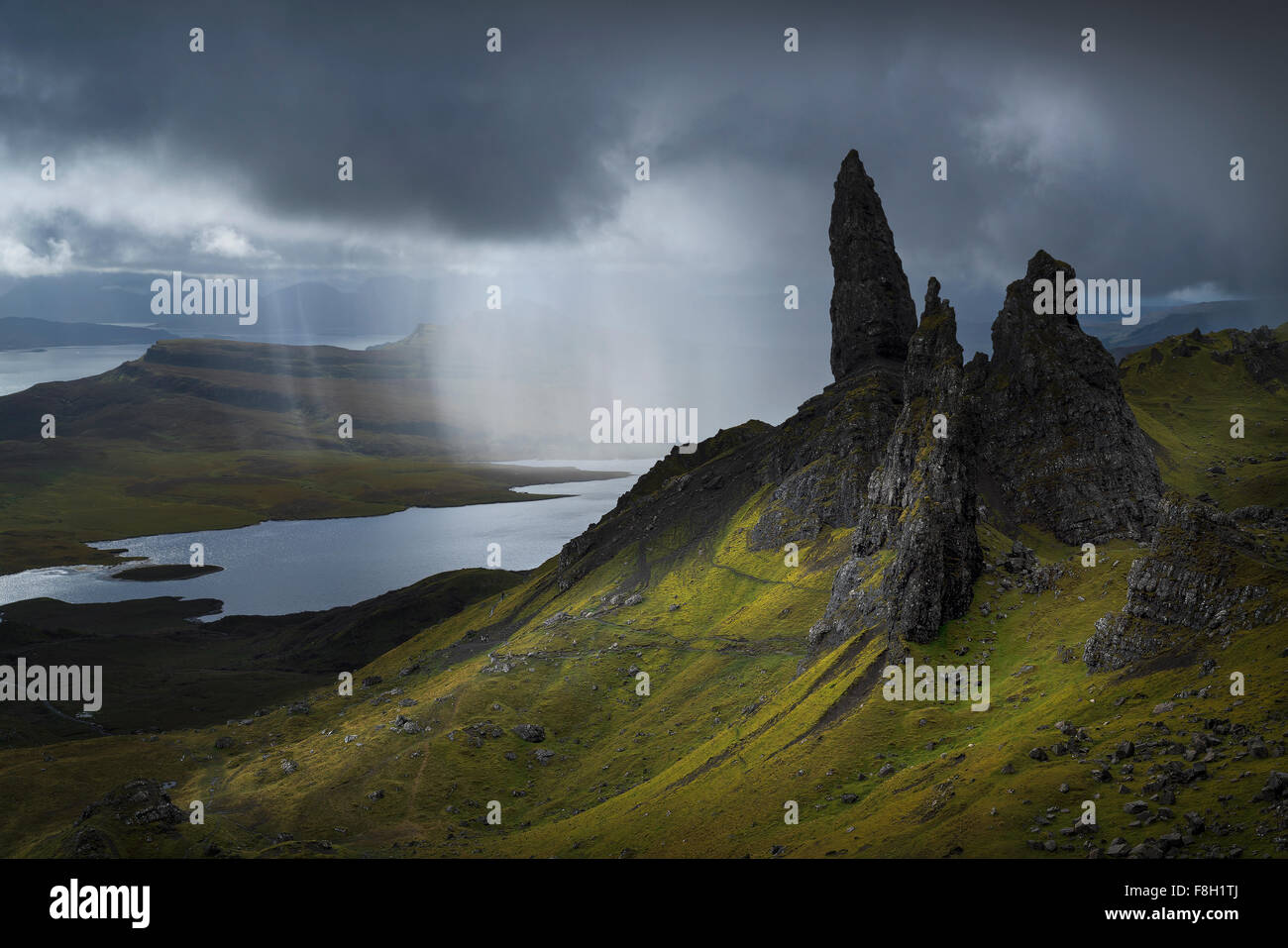 Felsformationen in ländlichen Landschaft Stockfoto