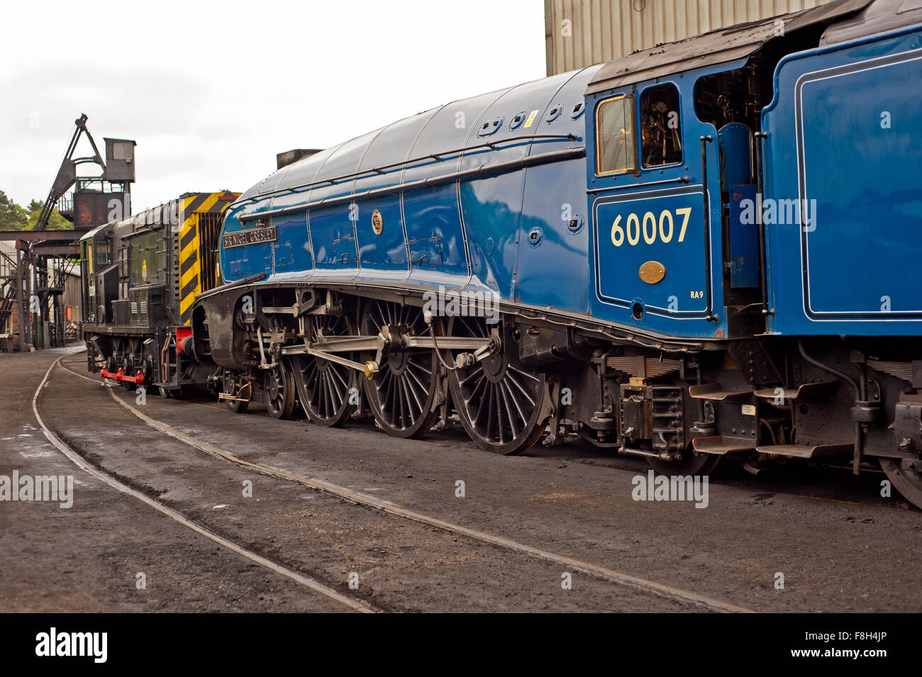 A4 Pacific Sir Nigel Gresley in Grosmont Stockfoto